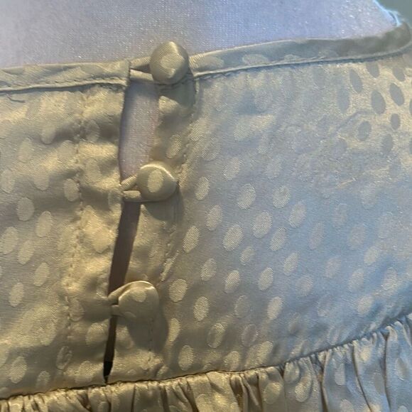 Magali Pascal Size S Puff Sleeve Tiffin Top Ivory Ruffle Coquette Feminine NWT - Picture 7 of 14